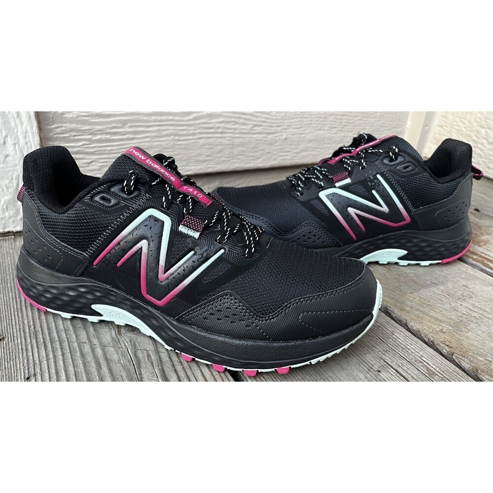 New! New Balance 410 V8 Women's 9B Trail Running Shoes Black/Blue/Pink